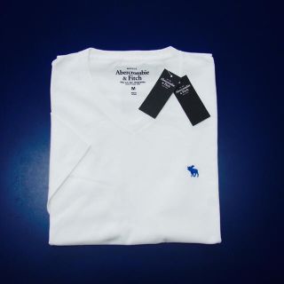 アバクロンビーアンドフィッチ(Abercrombie&Fitch)のraicasl様専用♪【M】アバクロMuscleVネックブルーアイコン半袖T 白(Tシャツ/カットソー(半袖/袖なし))