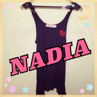 ナディア(NADIA)のNADIA 黒ワンピース♡(ひざ丈ワンピース)