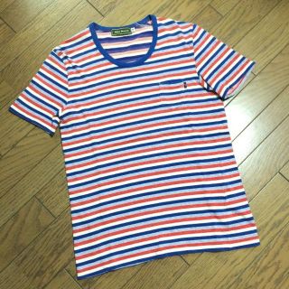 アーバンリサーチ(URBAN RESEARCH)の美品URBAN RESEARCH ポケット付きボーダーカットソー　アーバン(Tシャツ/カットソー(半袖/袖なし))