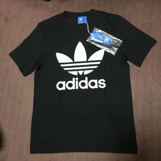 アディダス(adidas)の未使用★アディダス オリジナルス★定番ロゴTシャツ★黒★Ｌ(Tシャツ/カットソー(半袖/袖なし))