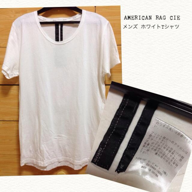 AMERICAN RAG CIE(アメリカンラグシー)のアメリカンラグシーメンズホワイトTシャツ レディースのトップス(Tシャツ(半袖/袖なし))の商品写真