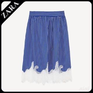 ザラ(ZARA)の♡ZARA♡ 深田恭子着用 ストライプスカート(ひざ丈スカート)