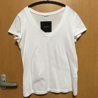 ドゥロワー(Drawer)の【used】yoko chan VネックTシャツ 白(Tシャツ(半袖/袖なし))