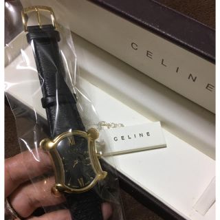 セリーヌ(celine)のお値下げ最後★CELINEセリーヌ★正規品★美品黒革ベルト(腕時計)