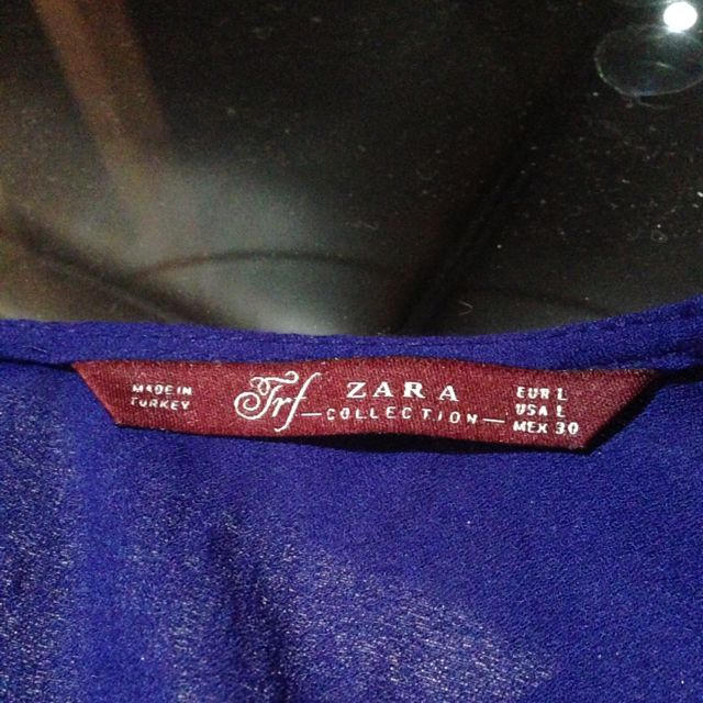 ZARA(ザラ)のZARA☆バイオレットブルーシャツ レディースのトップス(シャツ/ブラウス(長袖/七分))の商品写真