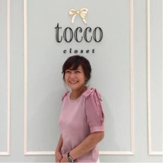 トッコ(tocco)のtocco closet トッコクローゼット 肩リボン 半袖 ニット(カットソー(半袖/袖なし))