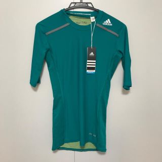 アディダス(adidas)の肘黒様専用  値下げ アディダスTECHFITコンプレッション L グリーン(ウェア)