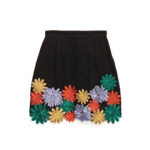 Lily Brown(リリーブラウン)の刺繍フリルスカート レディースのスカート(ミニスカート)の商品写真