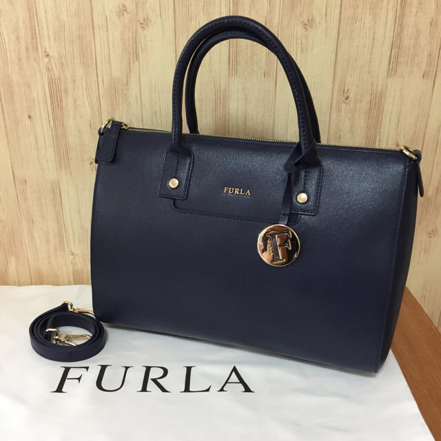 FURLA フルラ ショルダーバッグ ネイビー リンダ