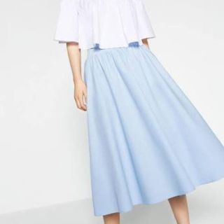 ザラ(ZARA)のZARA ブルー スカート トゥモローランド イエナ マーキュリーデュオ (ひざ丈スカート)