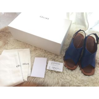 セリーヌ(celine)の美品 celine セリーヌ CELINE サンダル メタルヒール 35.5(サンダル)