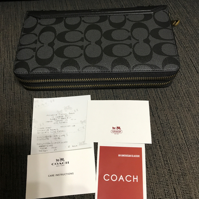 COACH(コーチ)のCOACH コーチ  93240  シグネチャーレザーオーガナイザー 黒 メンズのファッション小物(長財布)の商品写真