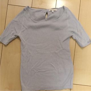 プロポーションボディドレッシング(PROPORTION BODY DRESSING)の美品 プロポーションボディドレッシング  リボン半袖セーター(ニット/セーター)