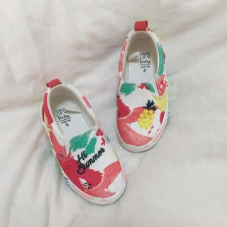 ザラキッズ(ZARA KIDS)のZARA baby 美品 21(12.8cm) スニーカー スリッポン(スニーカー)