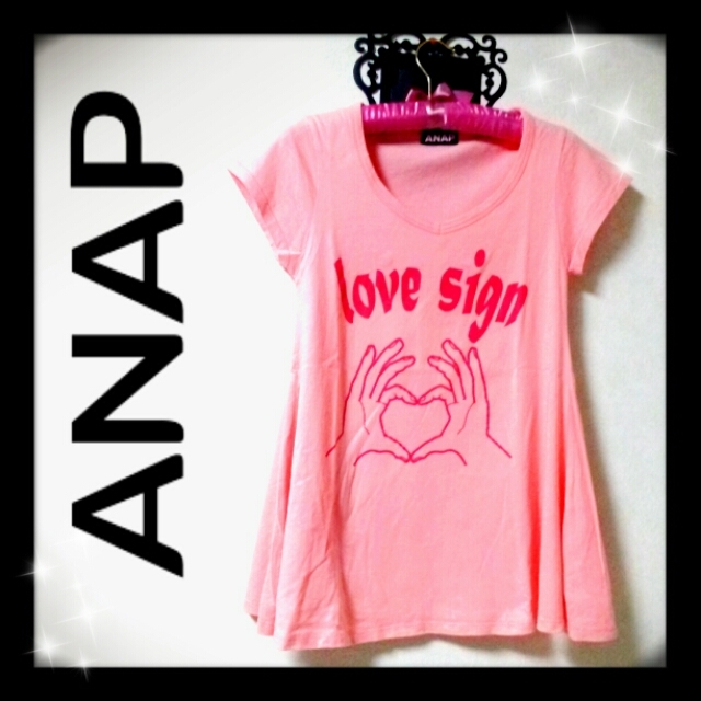 ANAP(アナップ)の♥ANAP AﾗｲﾝTｼｬﾂ♥ レディースのトップス(Tシャツ(半袖/袖なし))の商品写真