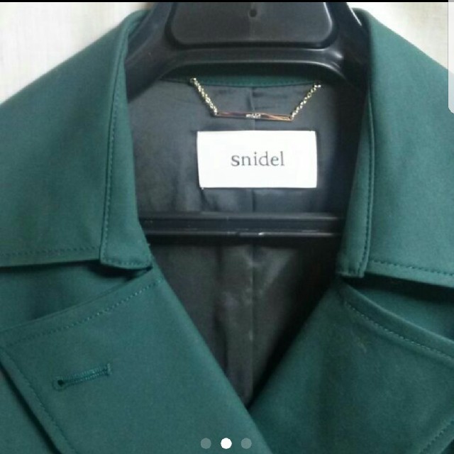 snidel寒色系モスグリーントレンチコート