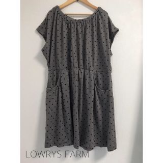 ローリーズファーム(LOWRYS FARM)のLOWRYS FARM＊ドットゆったりワンピース(ひざ丈ワンピース)