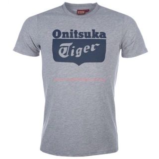 オニツカタイガー(Onitsuka Tiger)の★送料無料★UK直輸入★オニツカタイガー★コア ロゴ Tシャツ★灰x紺/S★(Tシャツ/カットソー(半袖/袖なし))