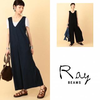 ドゥーズィエムクラス(DEUXIEME CLASSE)の美品【Ray BEAMS レイビームス購入】オールインワン/サロペット*ブラック(オールインワン)