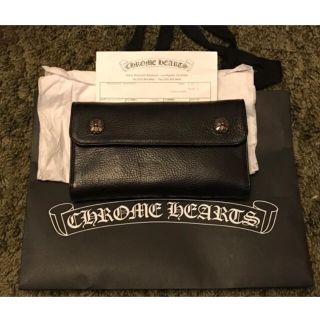 クロムハーツ(Chrome Hearts)の新品 インボイス原本  クロムハーツ ウェーブウォレット  ブラック レザー (長財布)