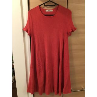 ザラ(ZARA)のZARAフリルニットワンピ(ミニワンピース)