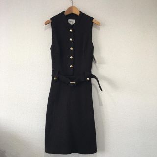 ミリー(Milly)の新品 MILLY ミリー ベルト付き ノースリーブワンピース S(ひざ丈ワンピース)