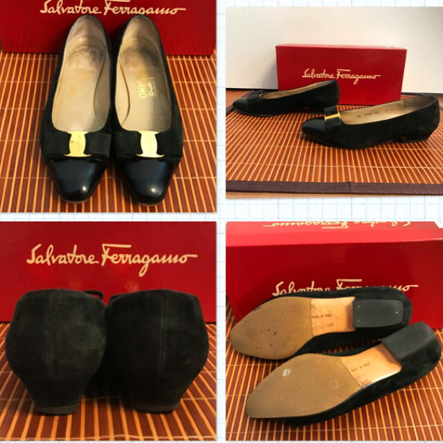 Ferragamo(フェラガモ)のみおぷさま専用イタリー製 Ferragamo VARA 2種類レザーコンビタイプ レディースの靴/シューズ(ハイヒール/パンプス)の商品写真