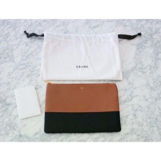 セリーヌ(celine)のセリーヌ☆バイカラークラッチバック☆美品☆SOLDOUT(クラッチバッグ)