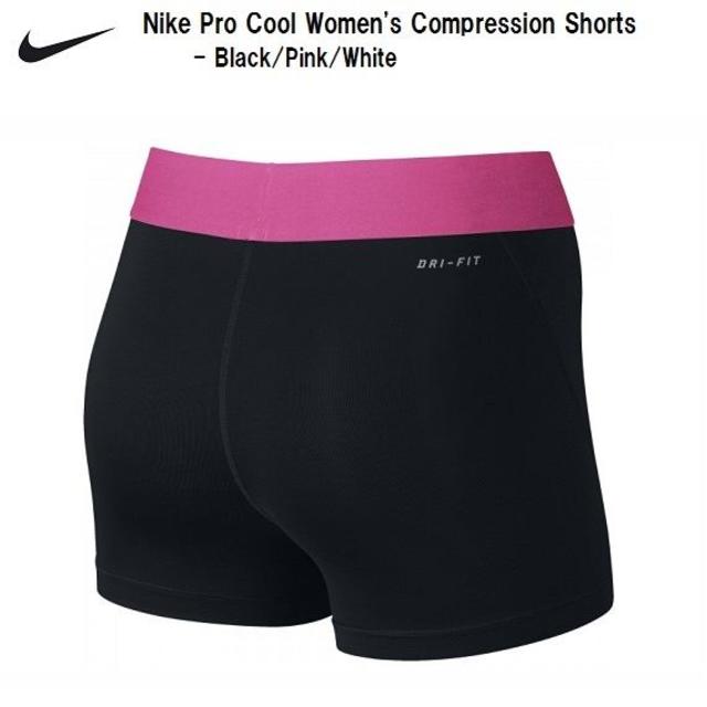 NIKE(ナイキ)の★送料無料★UK直輸入★NIKE PRO コンプレッションショート★黒x桃/L★ レディースの下着/アンダーウェア(その他)の商品写真