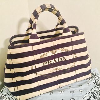 プラダ(PRADA)のプラダ カナパ ボーダートート♡(トートバッグ)