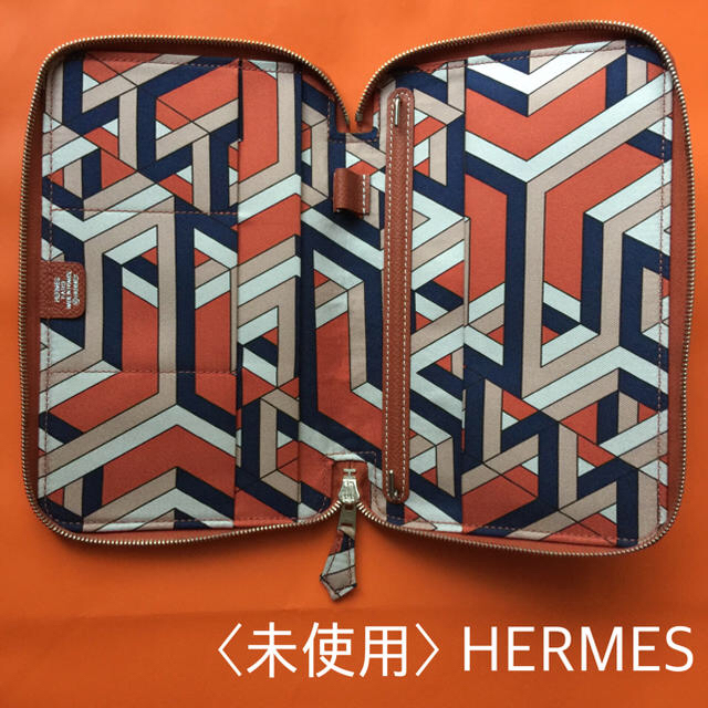Hermes - 〈未使用〉正規品 HERMES シルクイン アジェンダ 手帳カバー 茶