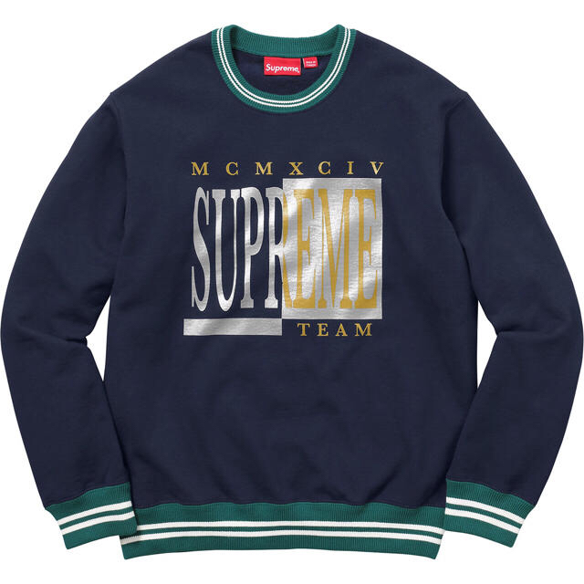 Supreme - Team Crewneck ネイビーM  F/W 2017トップス