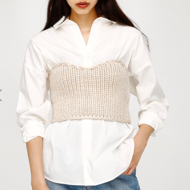 moussy(マウジー)のROVING KNIT BUSTIER / ビスチェ レディースのトップス(ベアトップ/チューブトップ)の商品写真