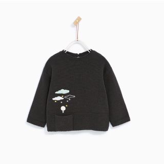 ザラキッズ(ZARA KIDS)のzarababygirl 刺繍ニット(ニット/セーター)