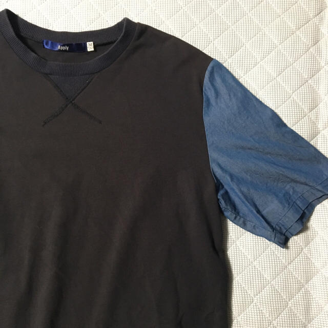 SPINNS(スピンズ)の【値下げしました】SPINNS 切り替え Tシャツ ネイビー Ｍ メンズのトップス(Tシャツ/カットソー(半袖/袖なし))の商品写真