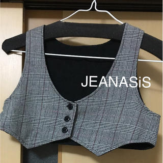 ジーナシス(JEANASIS)のあいこ様専用☆JEANASiS グレンチェック ショートベスト(ベスト/ジレ)