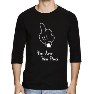 ロンハーマン(Ron Herman)のライズリヴァレンス スターダスト フィールラブ 3/4スリーブ Tシャツ blk(Tシャツ/カットソー(七分/長袖))