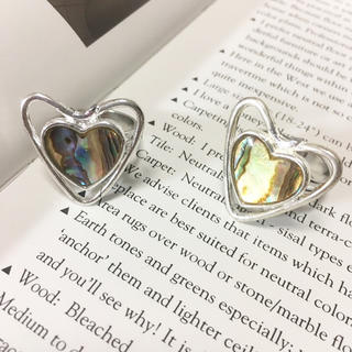 【大人気】shell heart silver ring(リング)