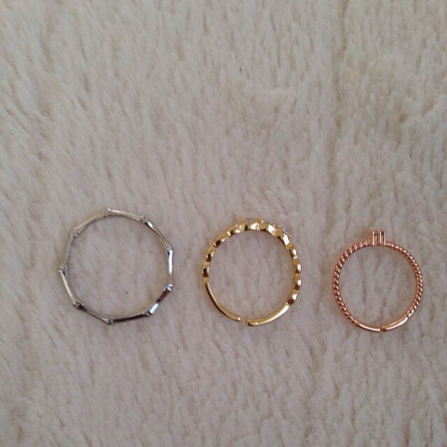 華奢ring 3点セット レディースのアクセサリー(リング(指輪))の商品写真