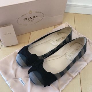 プラダ(PRADA)のPRADA フラットシューズ 37 美品💗(バレエシューズ)