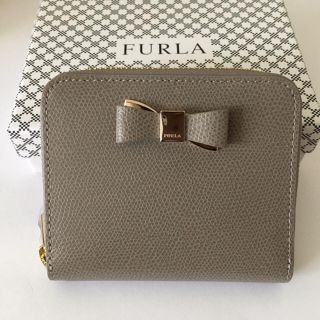 フルラ(Furla)のFURLA★折り財布 リボン付き サッビアグレー 定価2.4万円(財布)