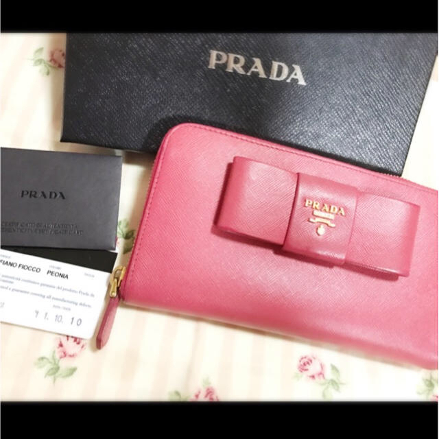 正規品 PRADA リボン 長財布