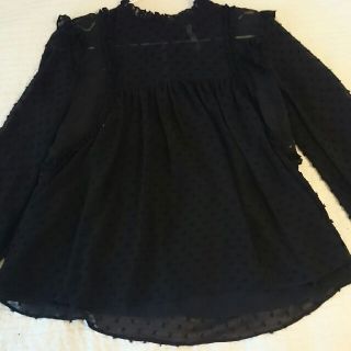 ザラ(ZARA)のZARA 可愛い♥長袖ドットシフォンブラウス(シャツ/ブラウス(長袖/七分))