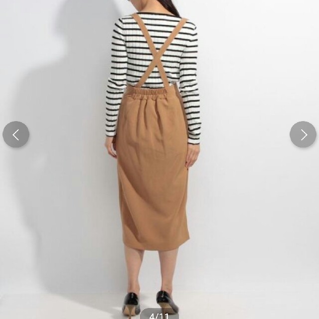 Andemiu(アンデミュウ)のハイウエストタイトスカート サス付き レディースのスカート(ひざ丈スカート)の商品写真