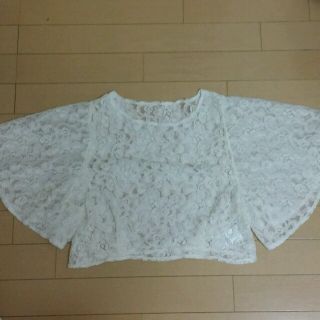 ムルーア(MURUA)のレースフレアスリーブTOPS/MURUA(カットソー(半袖/袖なし))