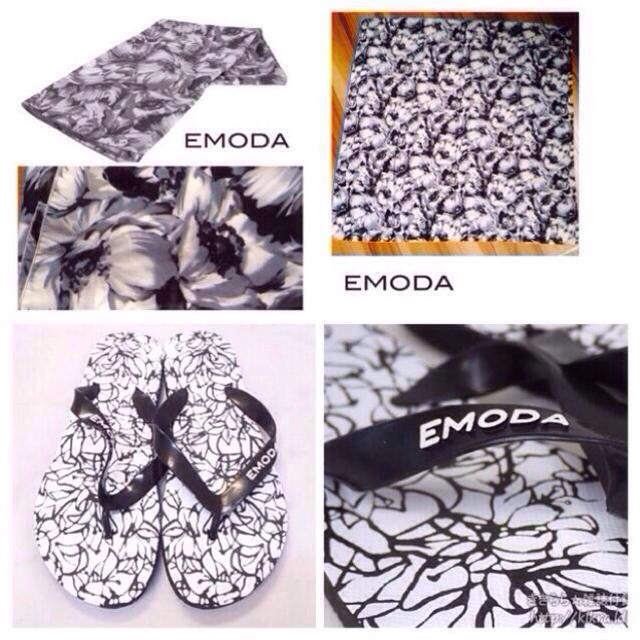 EMODA(エモダ)のEMODA大判スカーフ(パレオ)ビーサン レディースの靴/シューズ(サンダル)の商品写真