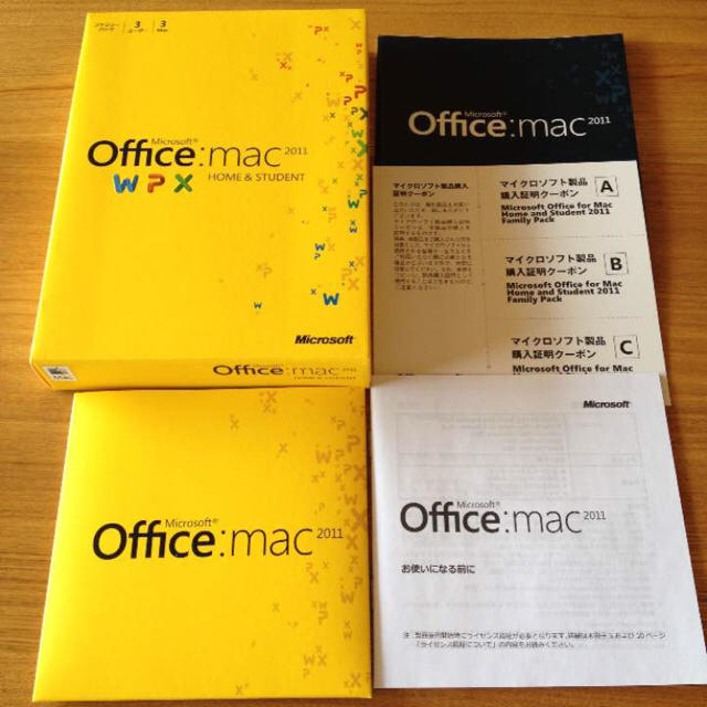 Microsoft(マイクロソフト)のMicrosoft office for mac 2011 スマホ/家電/カメラのPC/タブレット(PC周辺機器)の商品写真