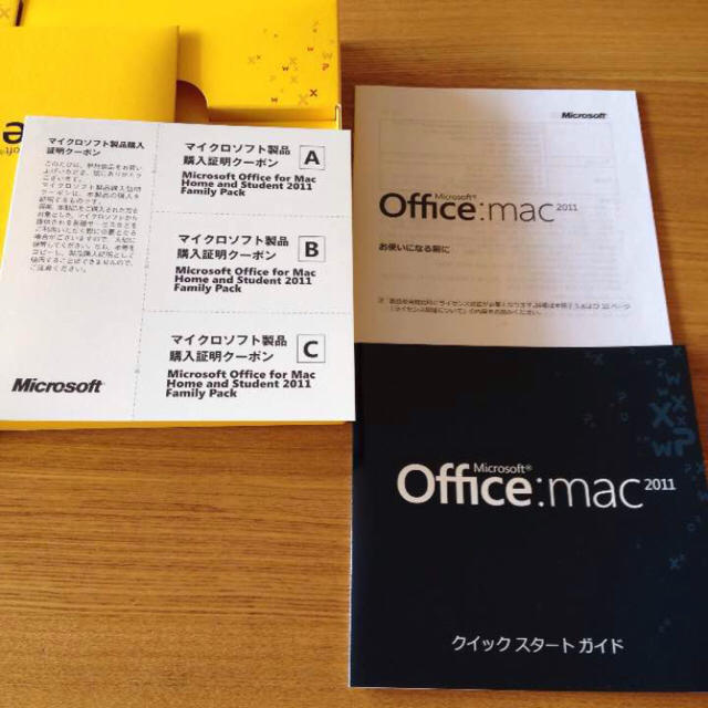 Microsoft(マイクロソフト)のMicrosoft office for mac 2011 スマホ/家電/カメラのPC/タブレット(PC周辺機器)の商品写真