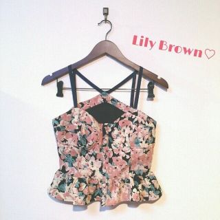 リリーブラウン(Lily Brown)のLily Brown♡花柄ビスチェ(キャミソール)