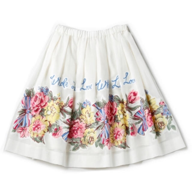 人気のファッションブランド！ JaneMarple - オーガンジーとBeautiful Bouquetのデコパージュスカート ひざ丈スカート